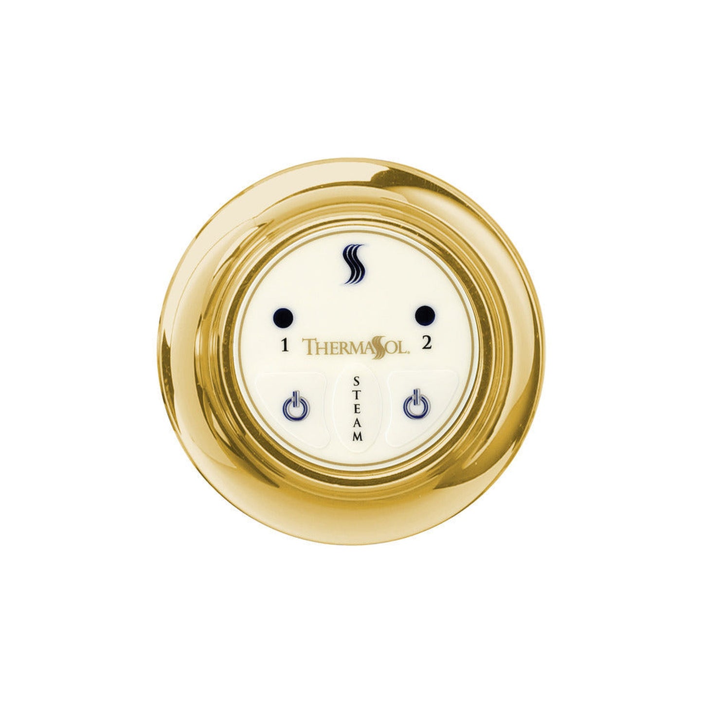 ThermaSol Polished Gold Finish Easy Start Steam Control - Round