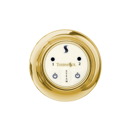 ThermaSol Polished Gold Finish Easy Start Steam Control - Round
