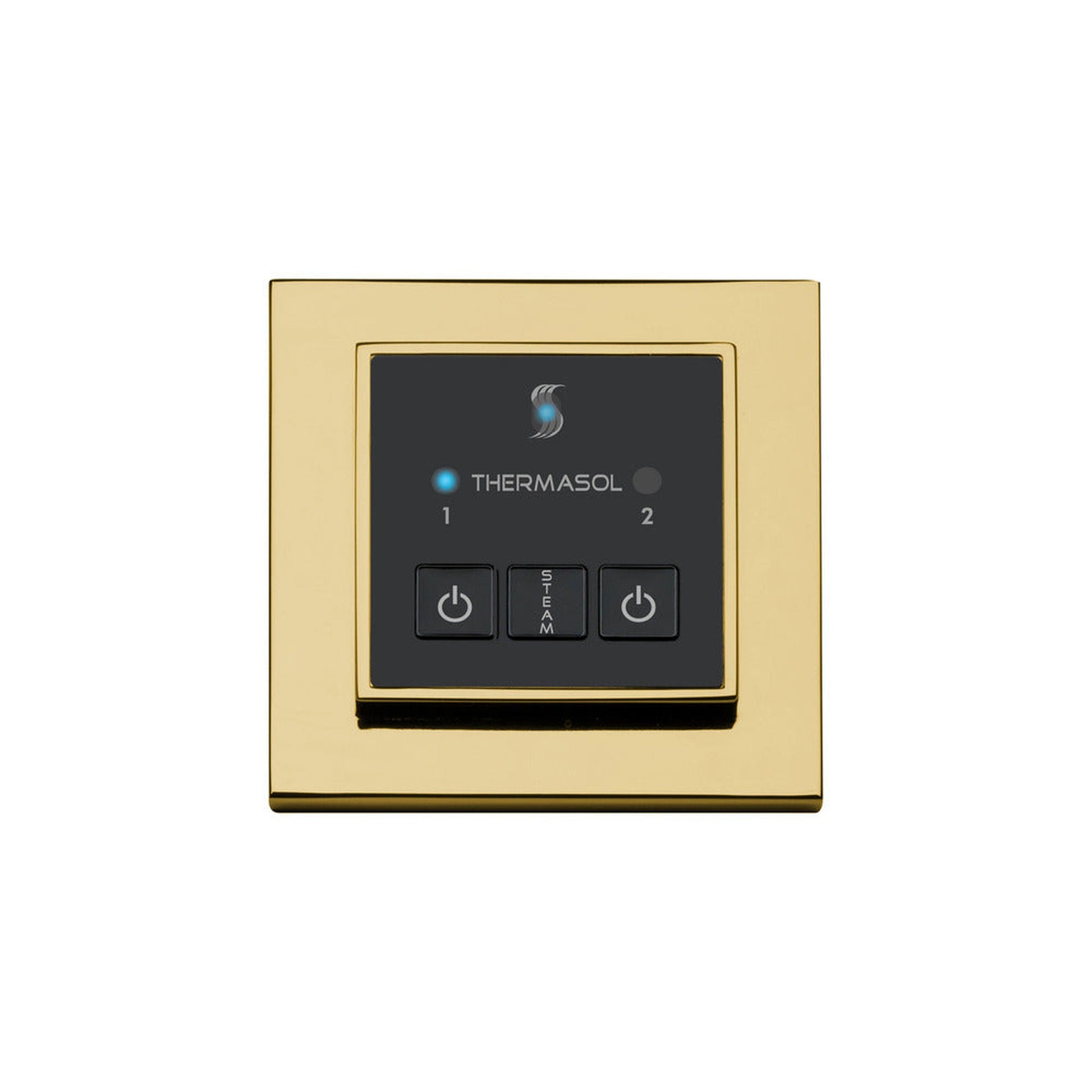 ThermaSol Polished Gold Finish Easy Start Steam Control - Square