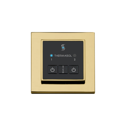 ThermaSol Polished Gold Finish Easy Start Steam Control - Square
