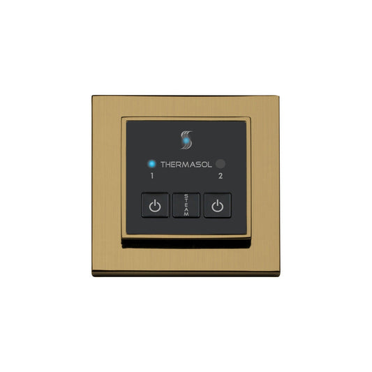 ThermaSol Satin Brass Finish Easy Start Steam Control - Square