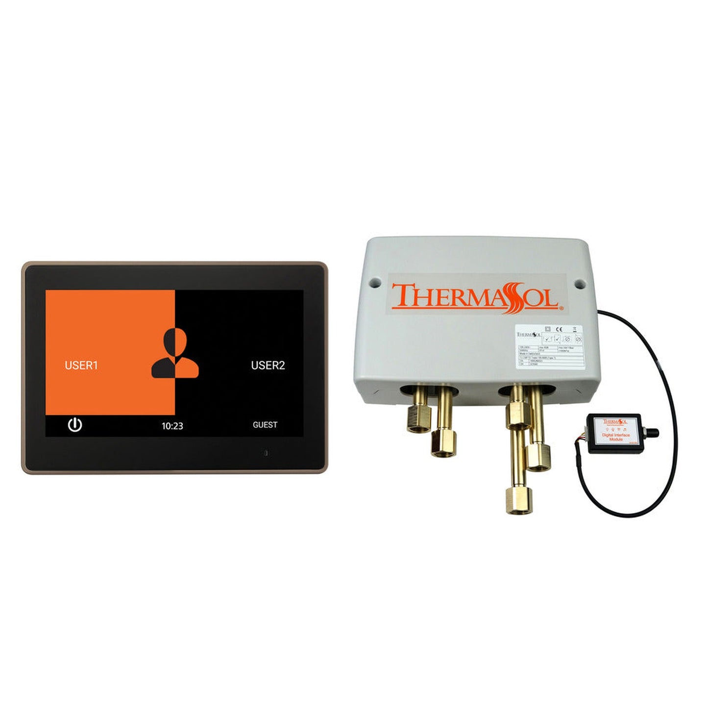 ThermaSol Satin Nickel Finish Digital Shower Valve and 10" ThermaTouch Trim Upgraded Package