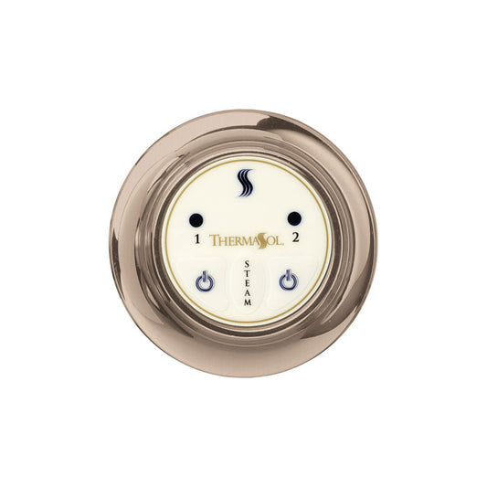 ThermaSol Satin Nickel Finish Easy Start Steam Control - Round
