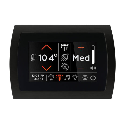 ThermaSol Standard Black Finish Recessed Signatouch Square Controller