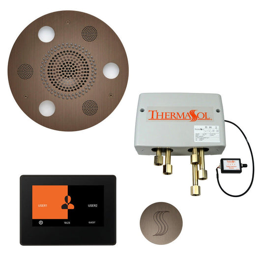 ThermaSol The Total Wellness Antique Copper Finish Serenity Advanced Round Package with 7" ThermaTouch and Round SteamVection