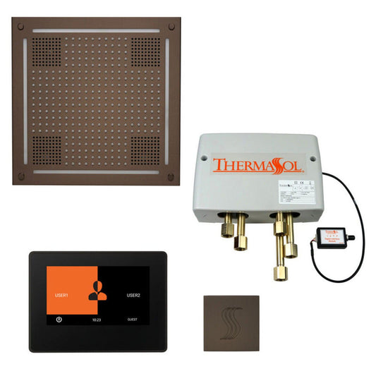 ThermaSol The Total Wellness Oil Rubbed Bronze Finish Hydrovive Package with 7" ThermaTouch and Square SteamVection