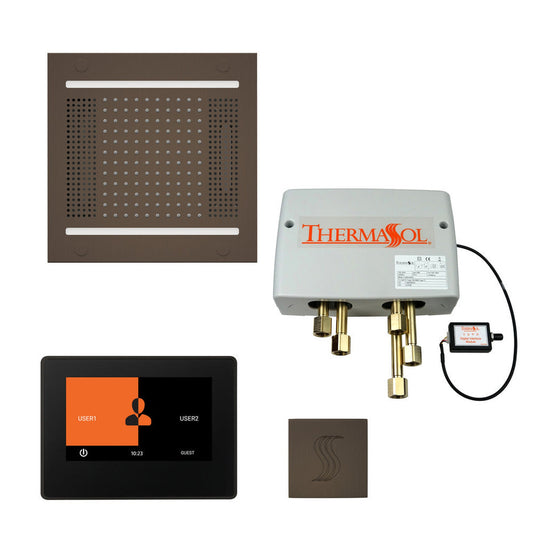ThermaSol The Total Wellness Oil Rubbed Bronze Finish Hydrovive14 Package with 7" ThermaTouch and Square SteamVection