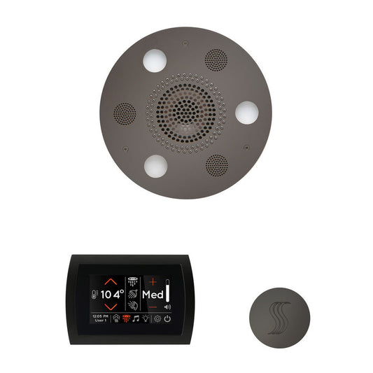 ThermaSol The Wellness Black Nickel Finish Serenity Advanced Round Package with 5" SignaTouch and SteamVection