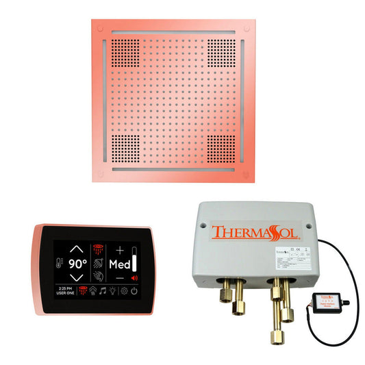 ThermaSol The Wellness Copper Finish Hydrovive Shower Package with 5" Recessed SignaTouch