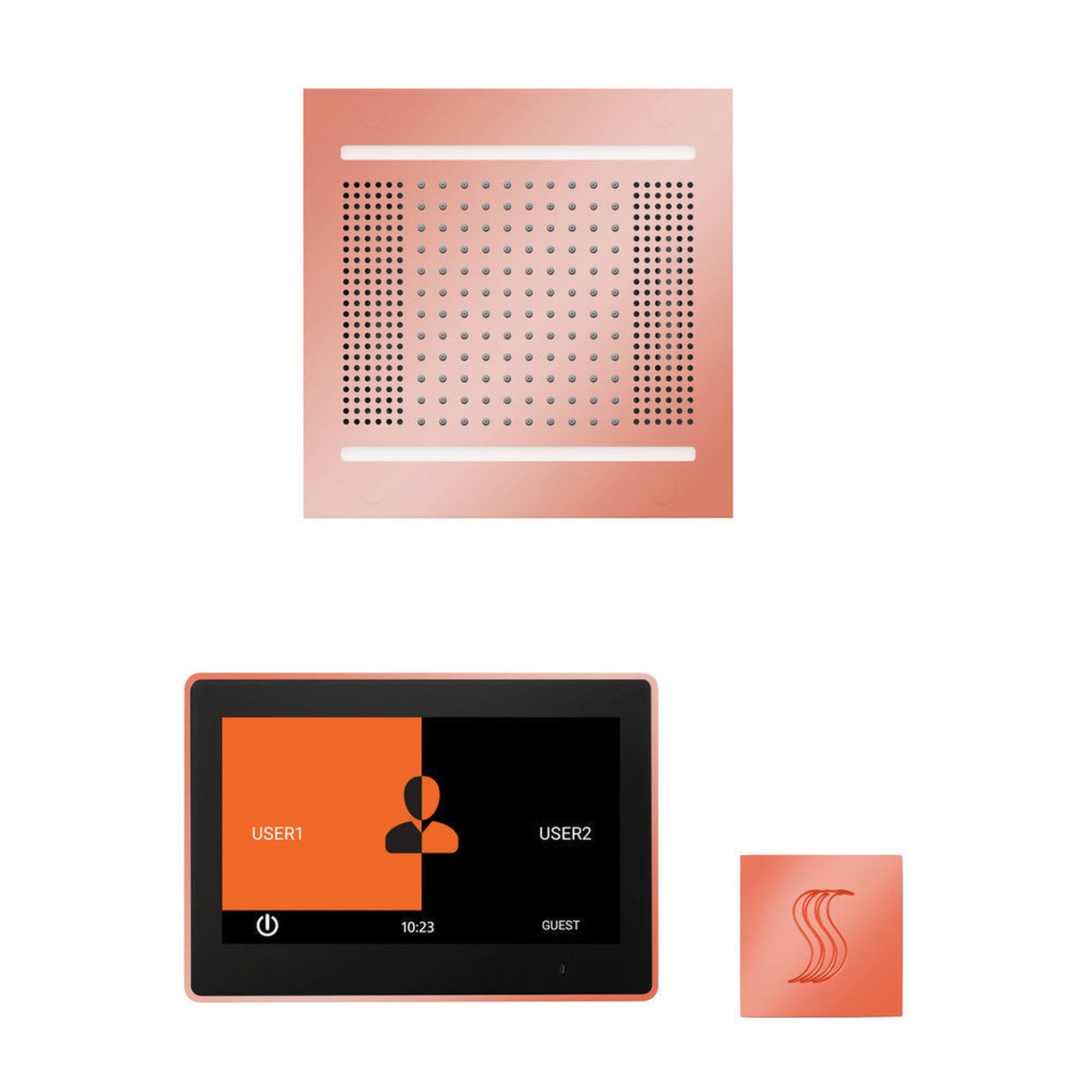 ThermaSol The Wellness Copper Finish Hydrovive14 Steam Square Package ...