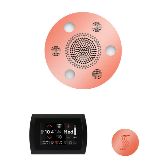 ThermaSol The Wellness Copper Finish Serenity Advanced Round Package with 5" SignaTouch and SteamVection