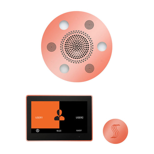 ThermaSol The Wellness Copper Finish Serenity Advanced Round Steam Package with 10" ThermaTouch and SteamVection