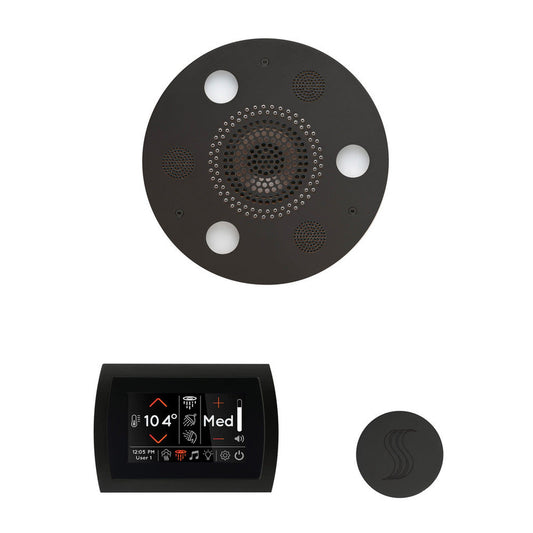 ThermaSol The Wellness Matte Black Finish Serenity Advanced Round Package with 5" SignaTouch and SteamVection