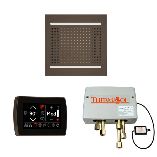 ThermaSol The Wellness Oil Rubbed Bronze Finish Hydrovive14 Shower Package with 5" Recessed SignaTouch