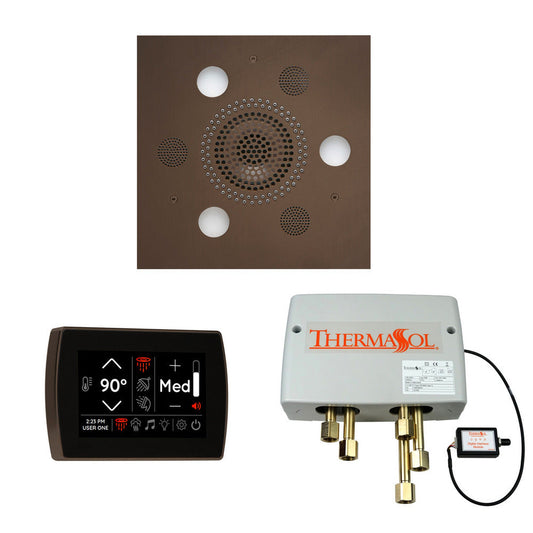 ThermaSol The Wellness Oil Rubbed Bronze Finish Serenity Advanced Round Shower Package with 5" Recessed SignaTouch