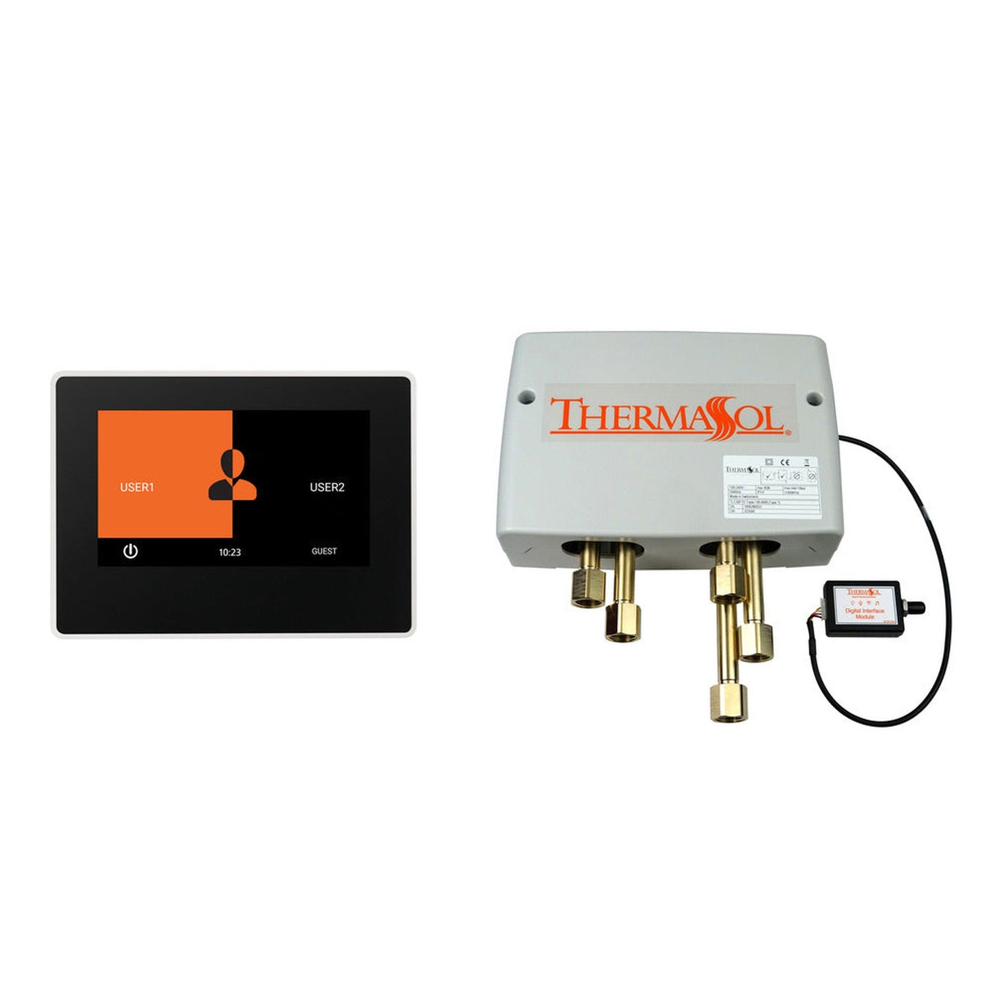 ThermaSol White Finish Digital Shower Valve and 7" ThermaTouch Package