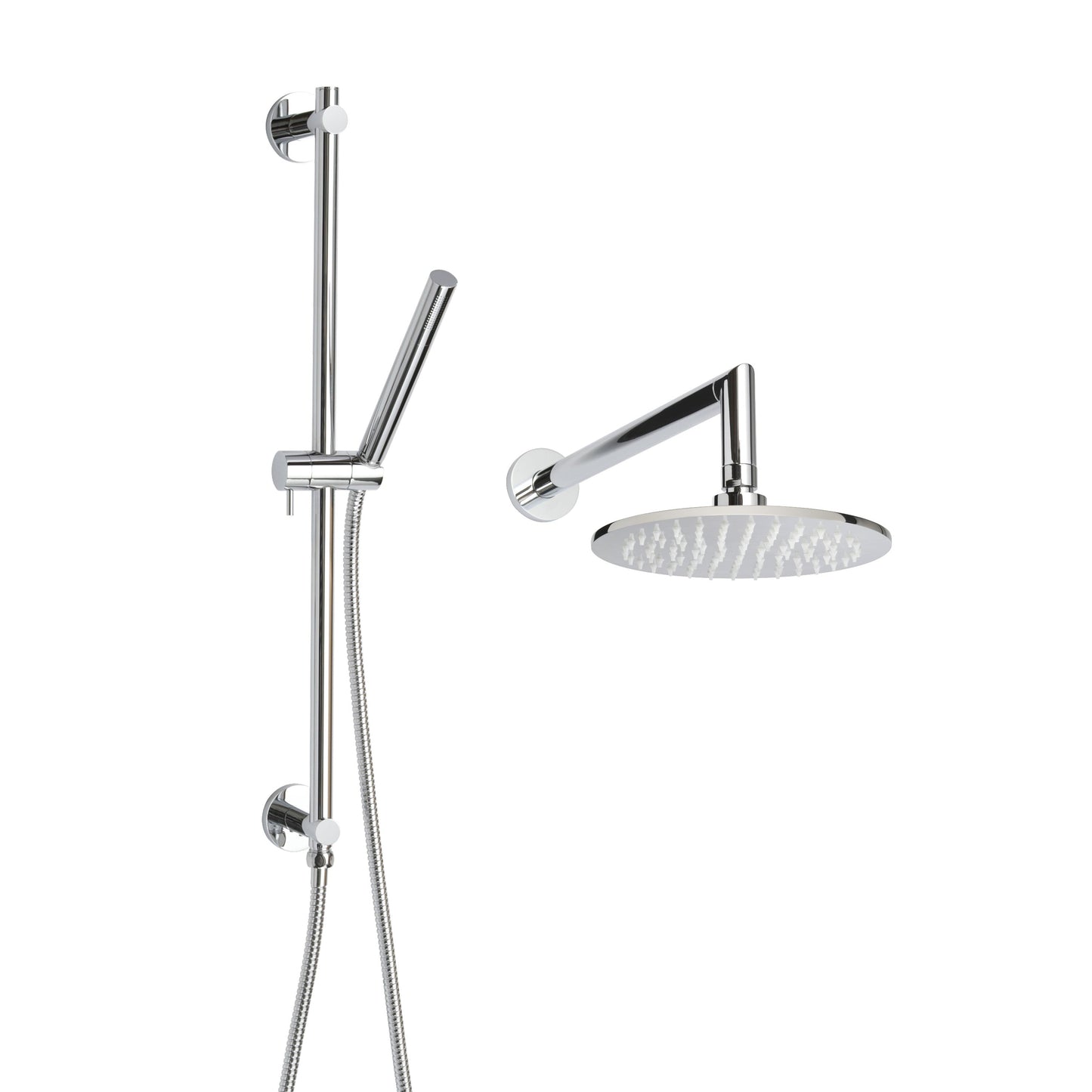 Thermasol Polished Chrome Round Essential Shower Fixture Package
