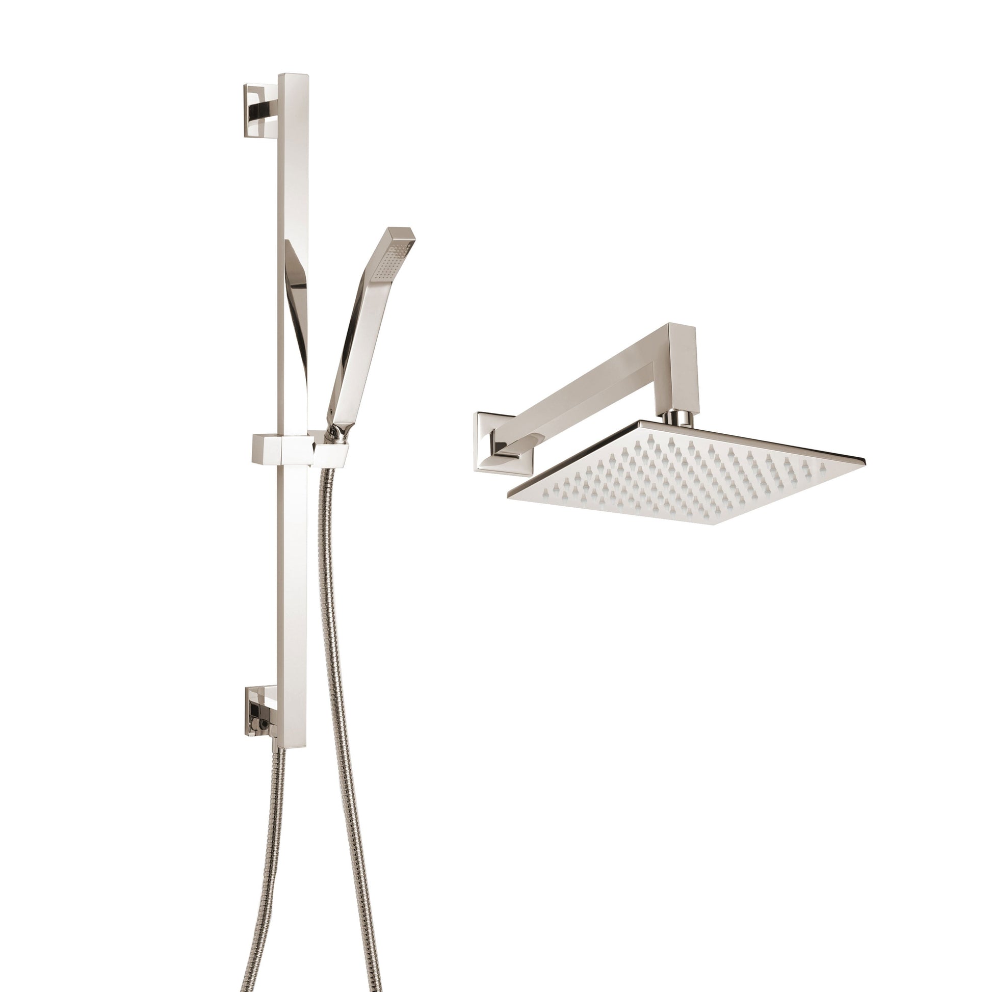 Thermasol Polished Nickel Square Essential Shower Fixture Package