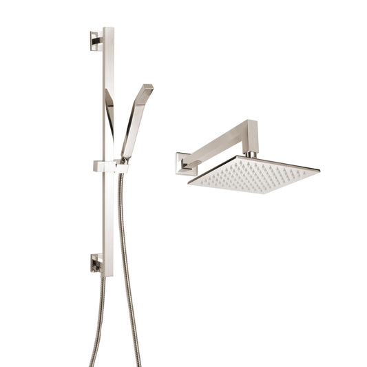 Thermasol Polished Nickel Square Essential Shower Fixture Package