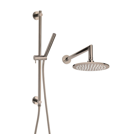 Thermasol Satin Nickel Round Essential Shower Fixture Package