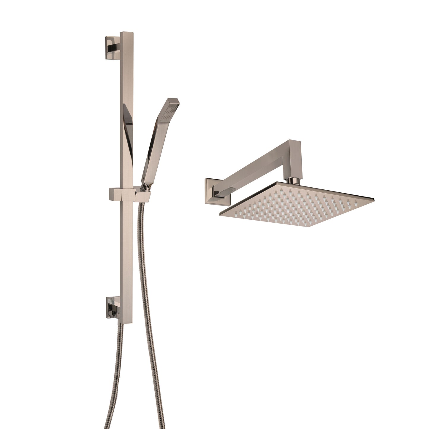 Thermasol Satin Nickel Square Essential Shower Fixture Package