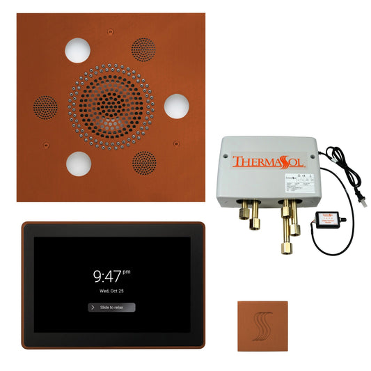 Thermasol Square Serenity Advanced Rainhead Antique Copper Total Wellness Package
