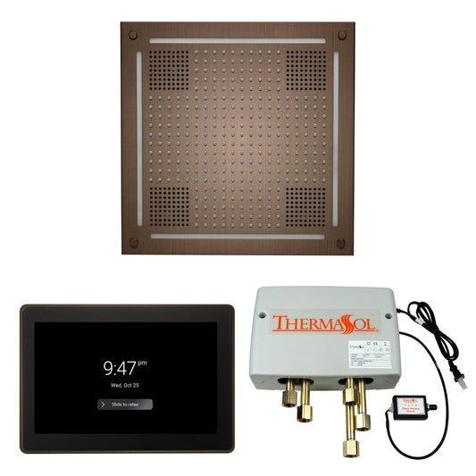 Thermasol ThermaTouch2 15 Control Antique Nickel HydroVive 18 Wellness Shower Package With Digital Shower Valve