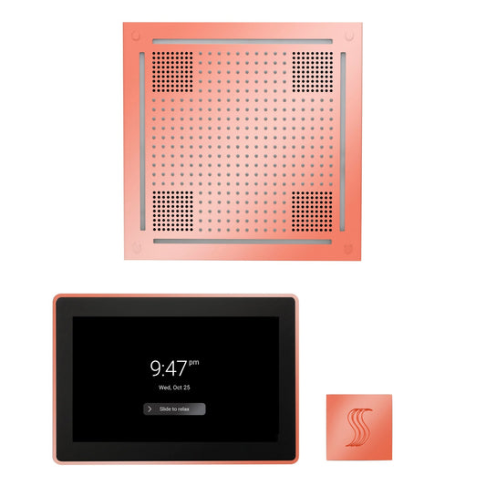 Thermasol ThermaTouch2 15 Control Copper HydroVive 18 Wellness Steam Package With Square Steam Head Kit