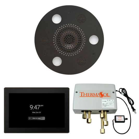 Thermasol ThermaTouch2 15 Control Matte Black Round Serenity Advanced Rainhead Wellness Shower Package With Digital Shower Valve