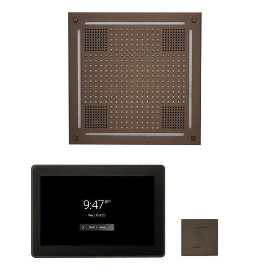 Thermasol ThermaTouch2 15 Control Oil Rubbed Bronze HydroVive 18 Wellness Steam Package With Square Steam Head Kit