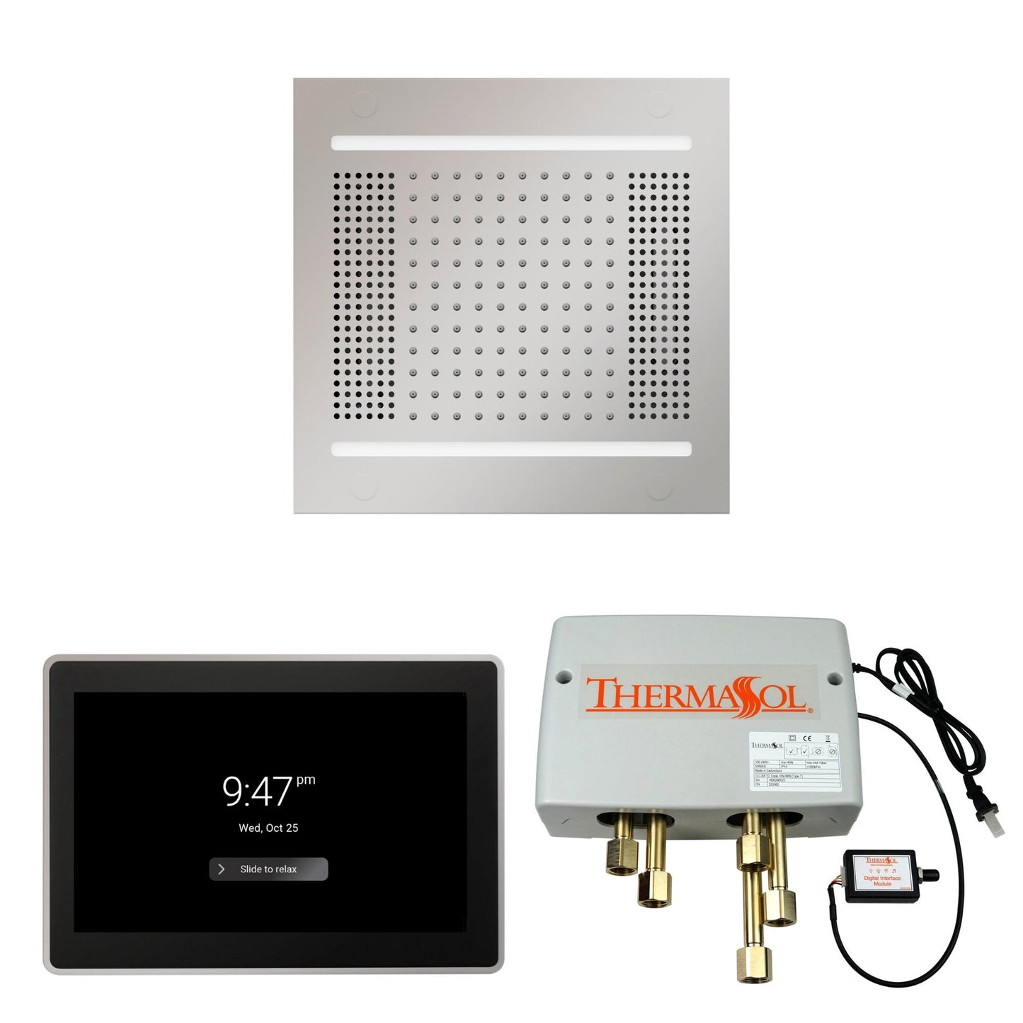 Thermasol ThermaTouch2 15 Control Polished Chrome HydroVive 14 Wellness Shower Package With Digital Shower Valve