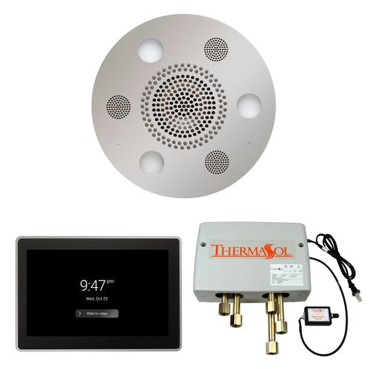 Thermasol ThermaTouch2 15 Control Polished Chrome Round Serenity Advanced Rainhead Wellness Shower Package With Digital Shower Valve