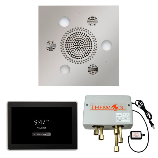 Thermasol ThermaTouch2 15 Control Polished Chrome Square Serenity Advanced Rainhead Wellness Shower Package With Digital Shower Valve
