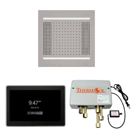 Thermasol ThermaTouch2 15 Control Satin Chrome HydroVive 14 Wellness Shower Package With Digital Shower Valve