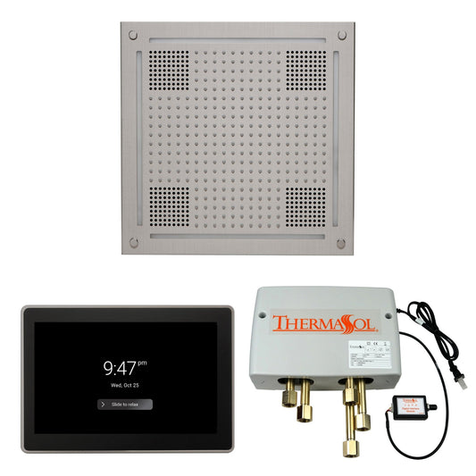 Thermasol ThermaTouch2 15 Control Satin Chrome HydroVive 18 Wellness Shower Package With Digital Shower Valve