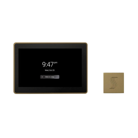 Thermasol ThermaTouch2 15 Control Square Satin Brass Steam Head Kit