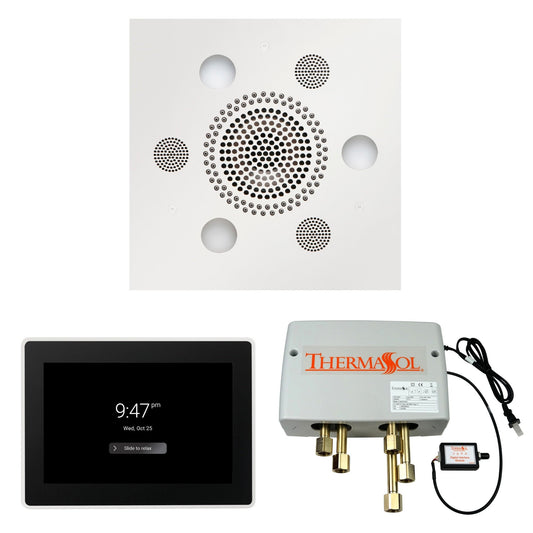 Thermasol ThermaTouch2 15 Control White Square Serenity Advanced Rainhead Wellness Shower Package With Digital Shower Valve