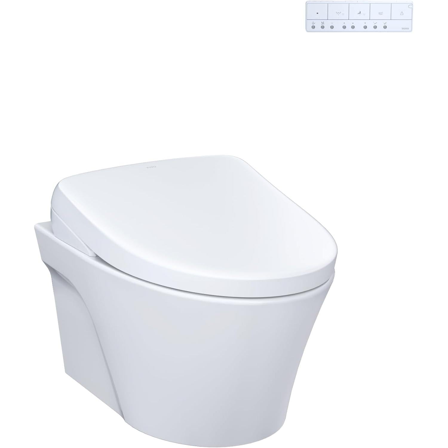TOTO AP Matte Silver Washlet With S7 Wall-hung Toilet