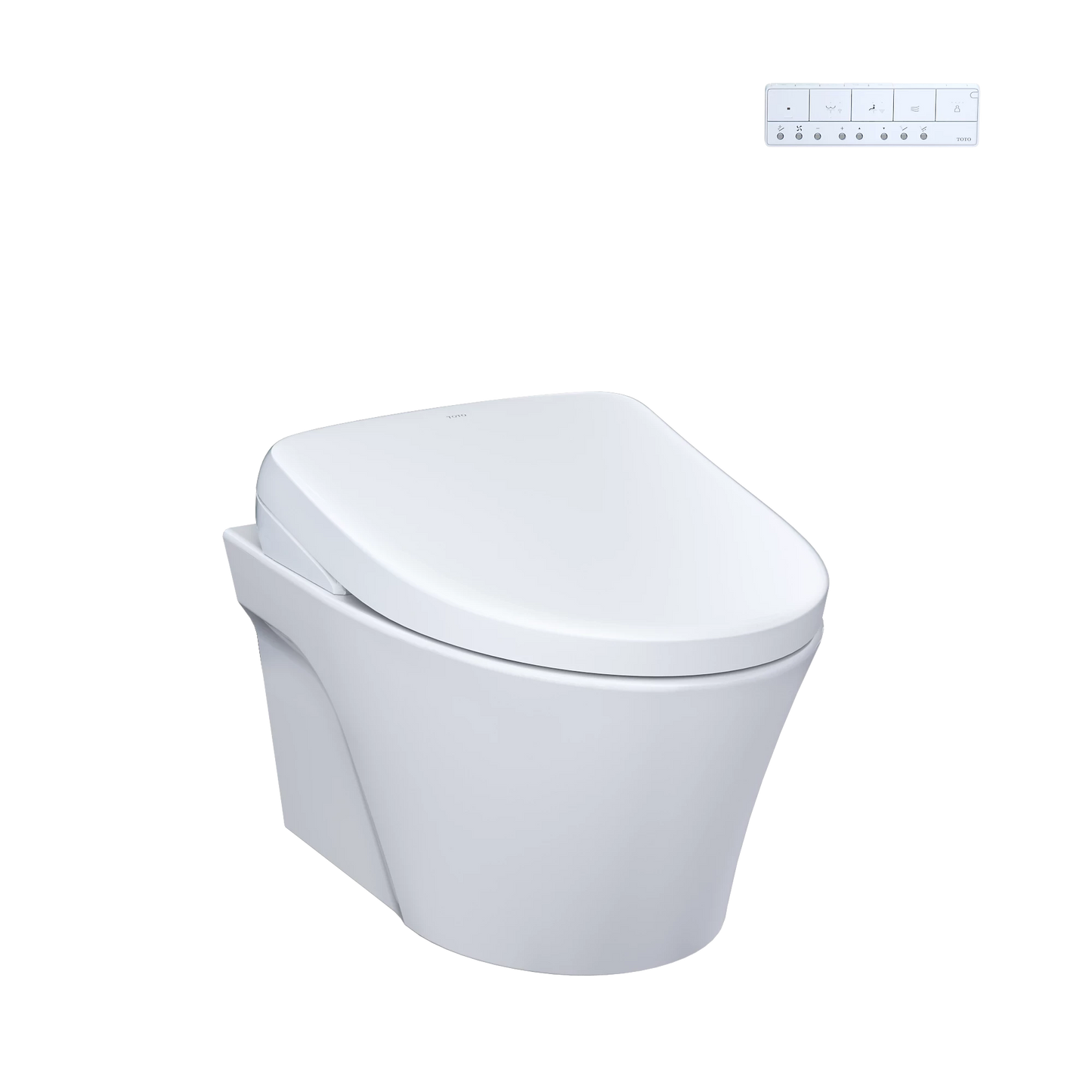 TOTO AP Matte Silver Washlet With S7A Auto-Flush Wall-hung Toilet