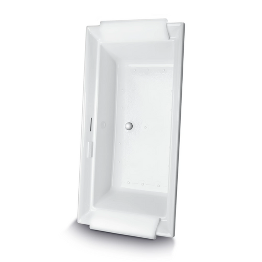 TOTO Aimes Airbath 6' Left Blower Acrylic Bathtub With Polished Chrome Grab Bar