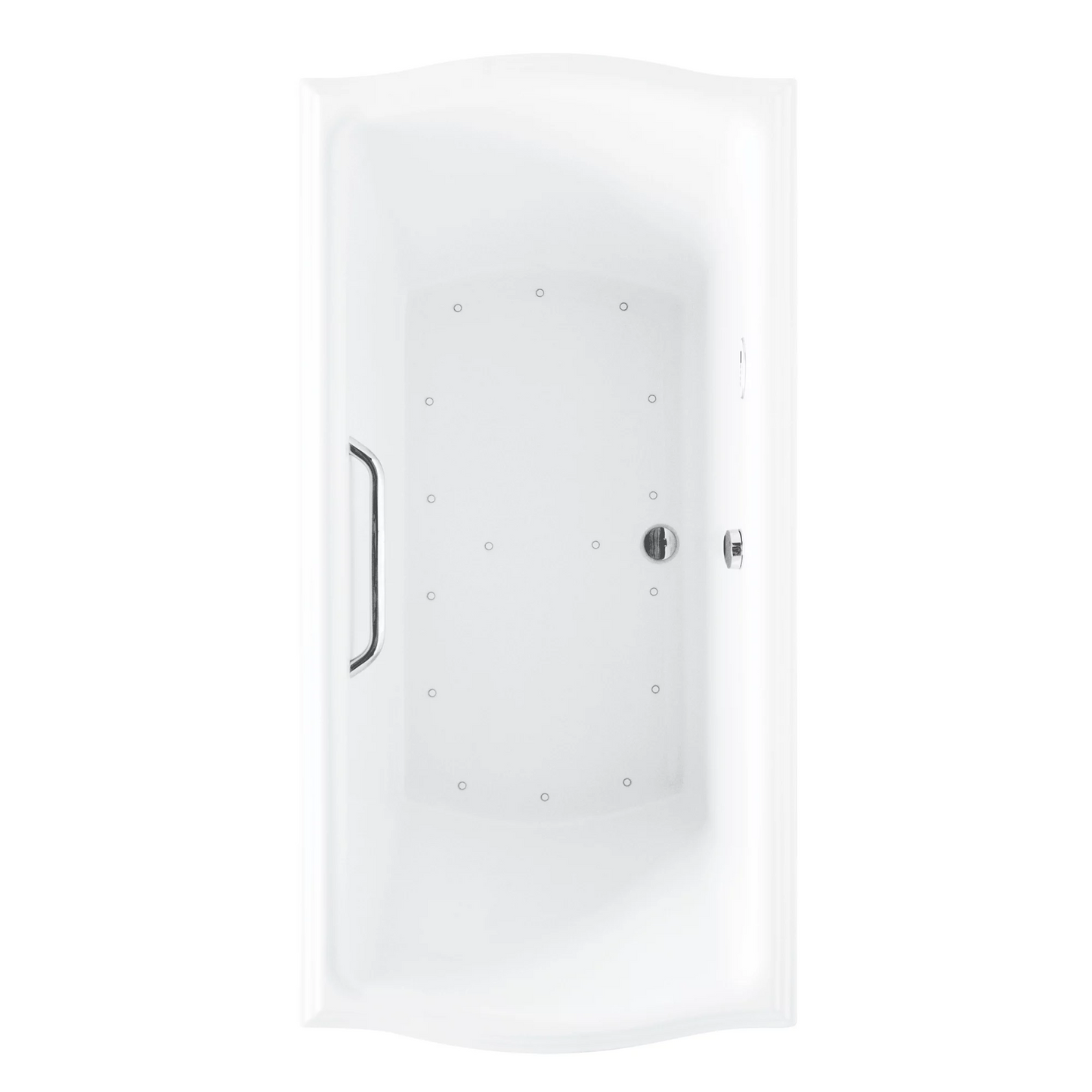 TOTO Clayton Acrylic Left Blower Airbath With Polished Chrome Grab Bar