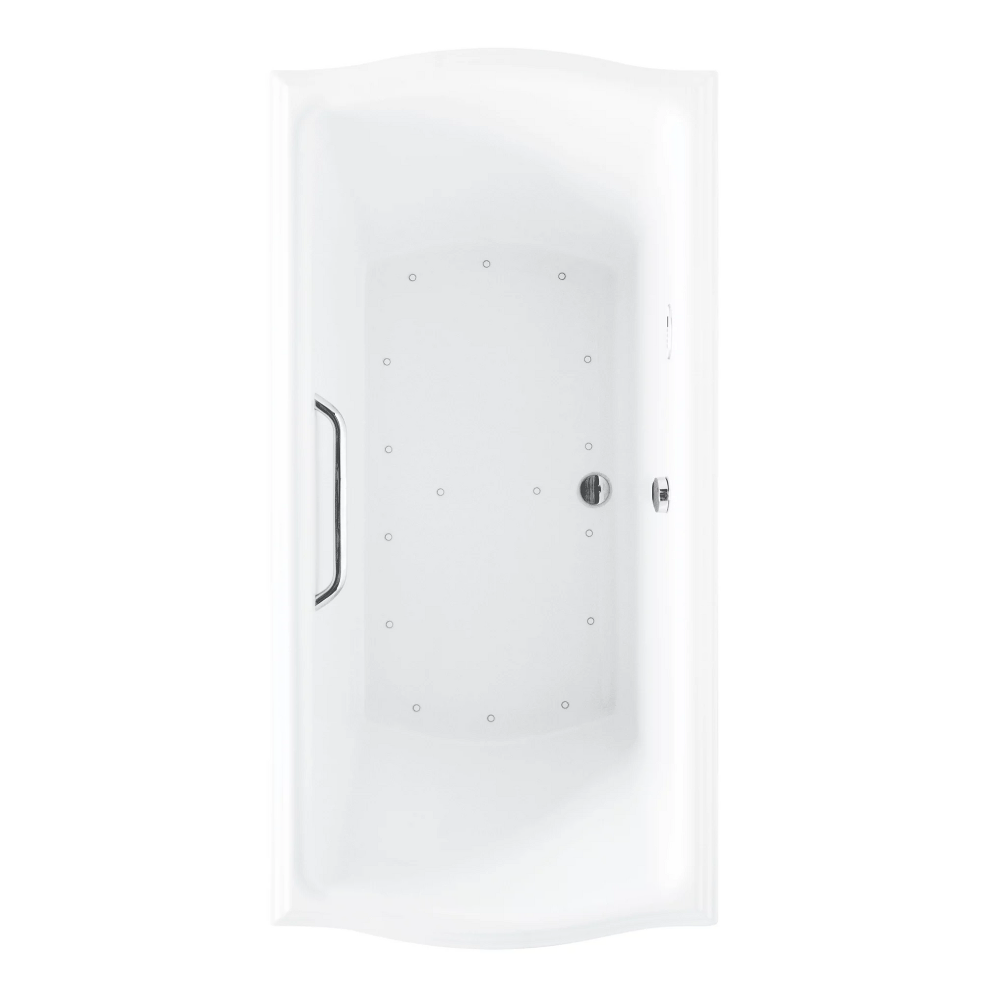 TOTO Clayton Acrylic Right Blower Airbath With Brushed Nickel Grab Bar