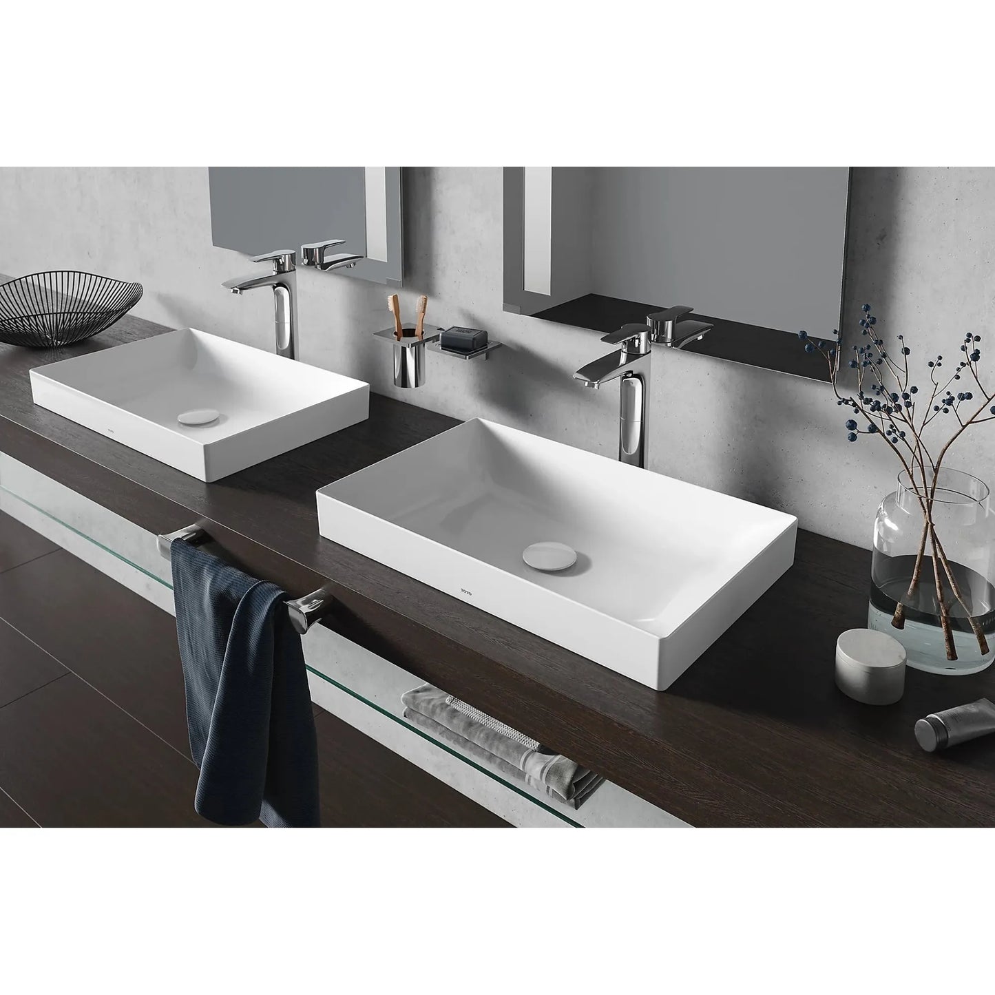 TOTO Kiwami 23-5/8" Cotton Rectangle Vessel Lavatory