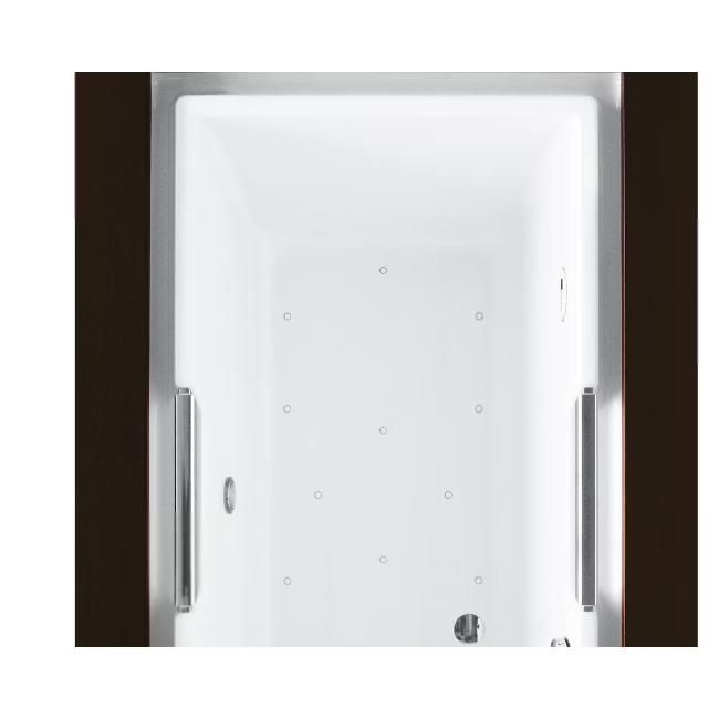 TOTO Lloyd Acrylic Left Blower Airbath With Brushed Nickel Grab Bar