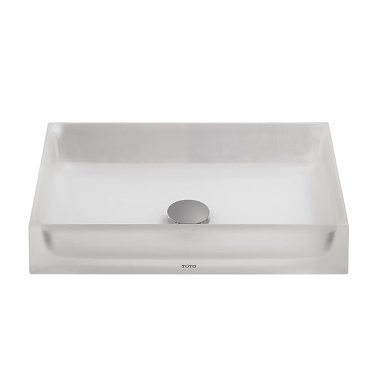 TOTO Luminist Frosted White Rectangle Vessel Lavatory