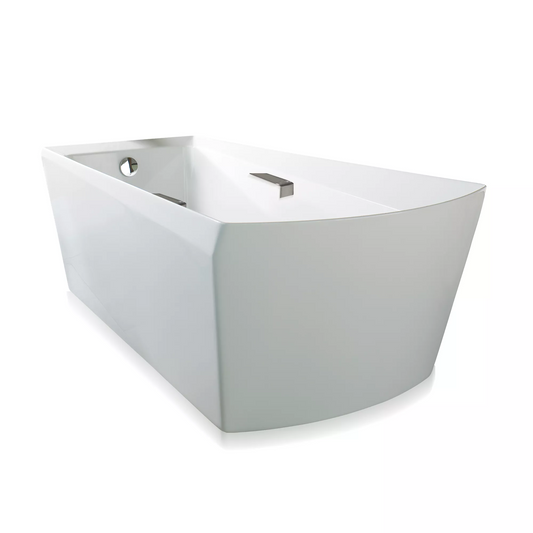 Toto Soirée Acrylic Freestanding Bathtub With Brushed Nickel Grab Bar