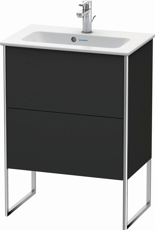 Duravit XSquare 24" Graphite Two Drawer Floorstanding Vanity Unit (XS445408080)