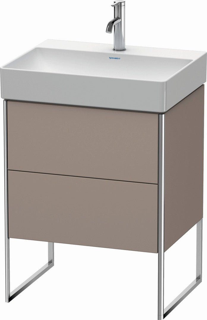 Duravit XSquare 23" Basalt Two Drawer Floorstanding Vanity Unit (XS444204343)