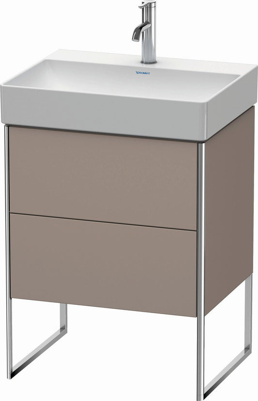 Duravit XSquare 23" Basalt Two Drawer Floorstanding Vanity Unit (XS444204343)