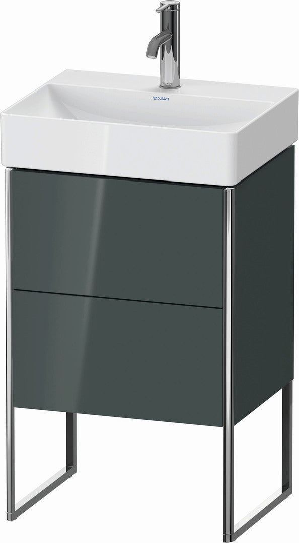 Duravit XSquare 19" Dolomite Gray Two Drawer Floorstanding Vanity Unit (XS443803838)